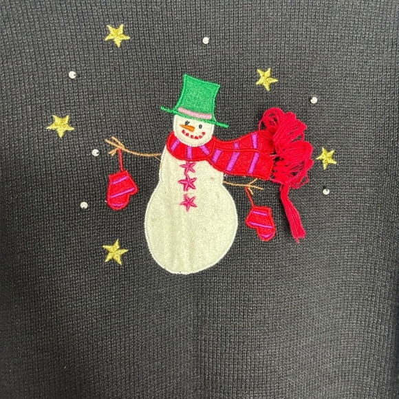 Reference Point Women’s Ugly Christmas Sweater Winter Scene Size Medium - Picture 6 of 10